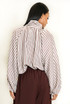 Tie Neck Stripe Blouse