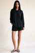 Blouse And Tailored Shorts Set