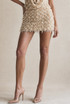 Sequin Tassel Low Rise Mini Skirt