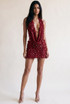Sequin Cowl Neck Top And Mini Skirt Set