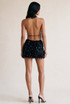 Sequin Cowl Neck Top And Mini Skirt Set