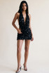 Sequin Cowl Neck Top And Mini Skirt Set