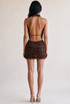 Sequin Cowl Neck Top And Mini Skirt Set