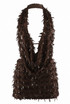 Sequin Cowl Neck Top And Mini Skirt Set