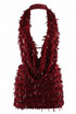 Sequin Cowl Neck Top And Mini Skirt Set