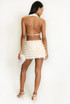 Sequin Cowl Neck Top And Mini Skirt Set