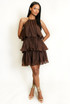 Tiered Halter Mini Dress