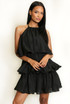 Tiered Halter Mini Dress