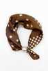 Polka Dot Satin Pearl Clasp Neck Scarf 