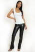 Lurex Scallop Hem Fine Knit Top
