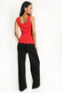 Lurex Scallop Hem Fine Knit Top