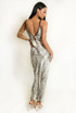 Leopard Bias Cut Maxi Dress
