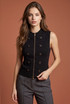 Drummer Boy Fine Knit Zip Up Top