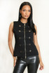 Drummer Boy Fine Knit Zip Up Top