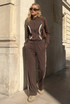 Contrast Zipper and Trouser Co-Ord