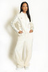 Full Zip Side Stripe Tracksuit With Button Detail 