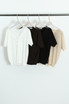 Lace Neckline Soft Knit Top