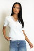 Lace Neckline Soft Knit Top