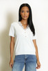 Lace Neckline Soft Knit Top