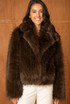 Soft Faux Fur Jacket With Collar