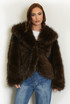 Shaggy Fur Hooded Coat
