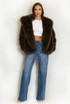 Shaggy Fur Hooded Coat