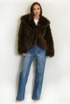 Shaggy Fur Hooded Coat