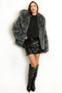 Shaggy Fur Hooded Coat