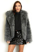 Shaggy Fur Hooded Coat