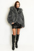 Shaggy Fur Hooded Coat