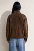 Faux Suede Collared Jacket
