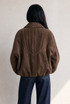 Faux Suede Collared Jacket