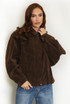 Faux Suede Collared Jacket
