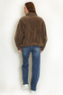 Faux Suede Collared Jacket