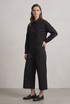 Dropped Shoulder Jacket and High Waist Wide Trouser Set