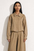 Dropped Shoulder Cropped Jacket