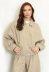 Dropped Shoulder Cropped Jacket
