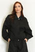 Dropped Shoulder Cropped Jacket