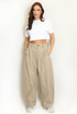 High Waist Pleated Wide Trouser