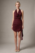 Polka Dots Drape Mini Dress