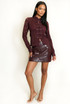 Lace Long Sleeves Mandarin Blouse