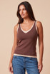 Contrast Soft Ribbed Tank Top