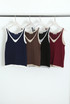 Contrast Soft Ribbed Tank Top