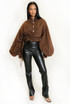 Cropped Tie Front Blouse