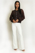 Lace Sleeves Fine Knit Top
