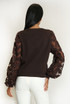 Lace Sleeves Fine Knit Top