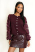Lace Sleeves Fine Knit Top