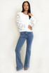 Lace Sleeves Fine Knit Top