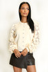 Lace Sleeves Fine Knit Top
