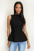 Fine Knit Peplum Top